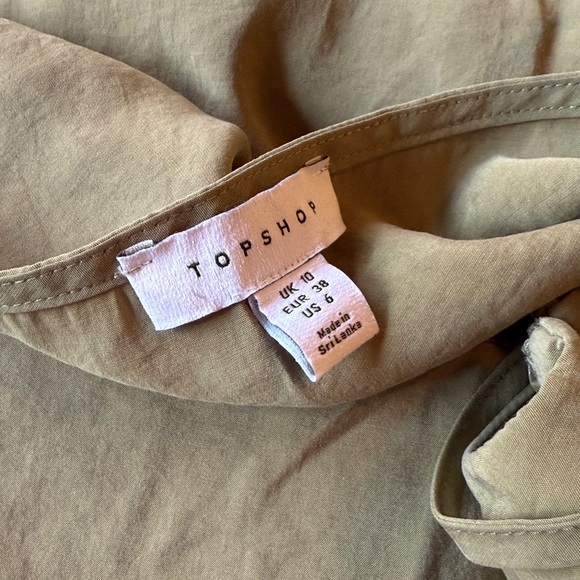 Topshop Green Sheath Maxi Dress Spaghetti Strap - Picture 4 of 4